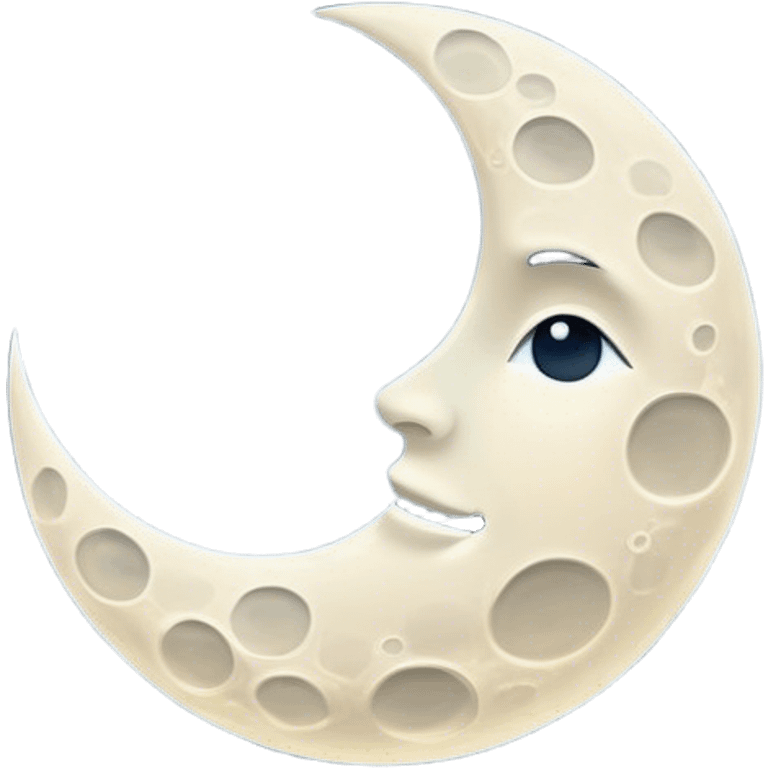 moon on the sky background emoji