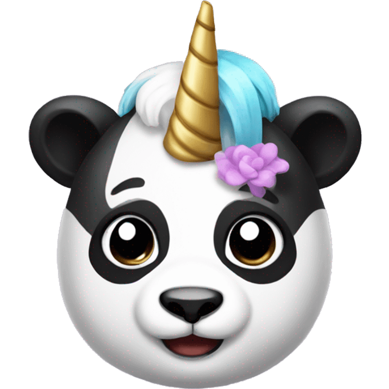 an pandacorn. an mix between panda and unicorn. emoji