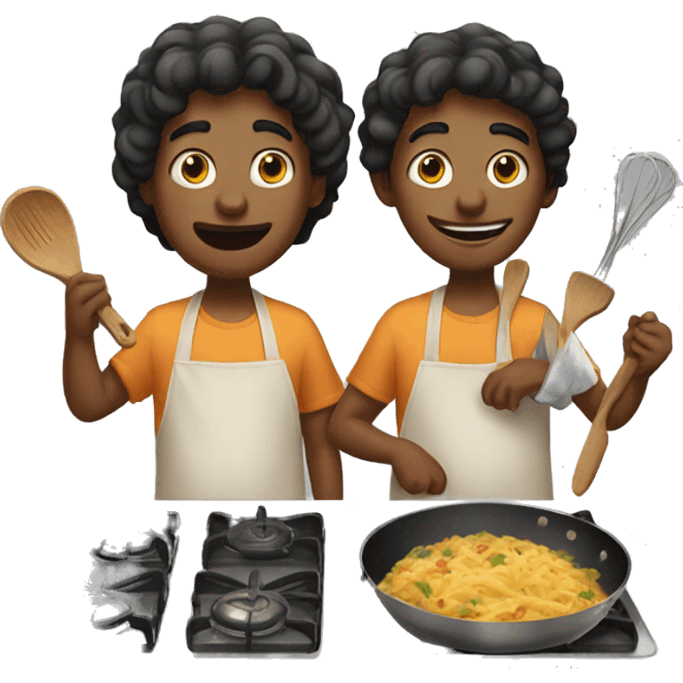 Brothers cooking emoji