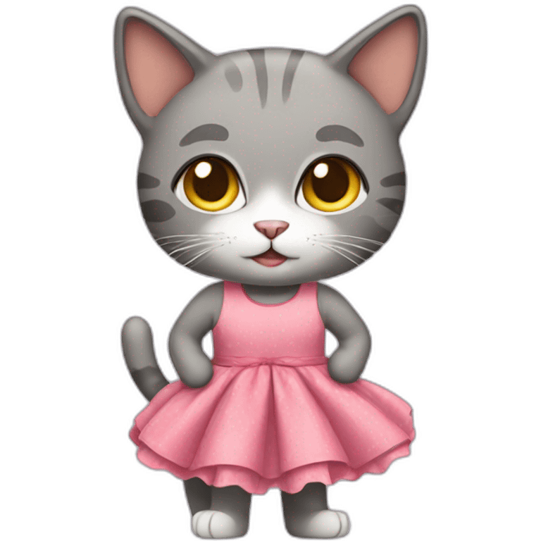 cat with dress emoji