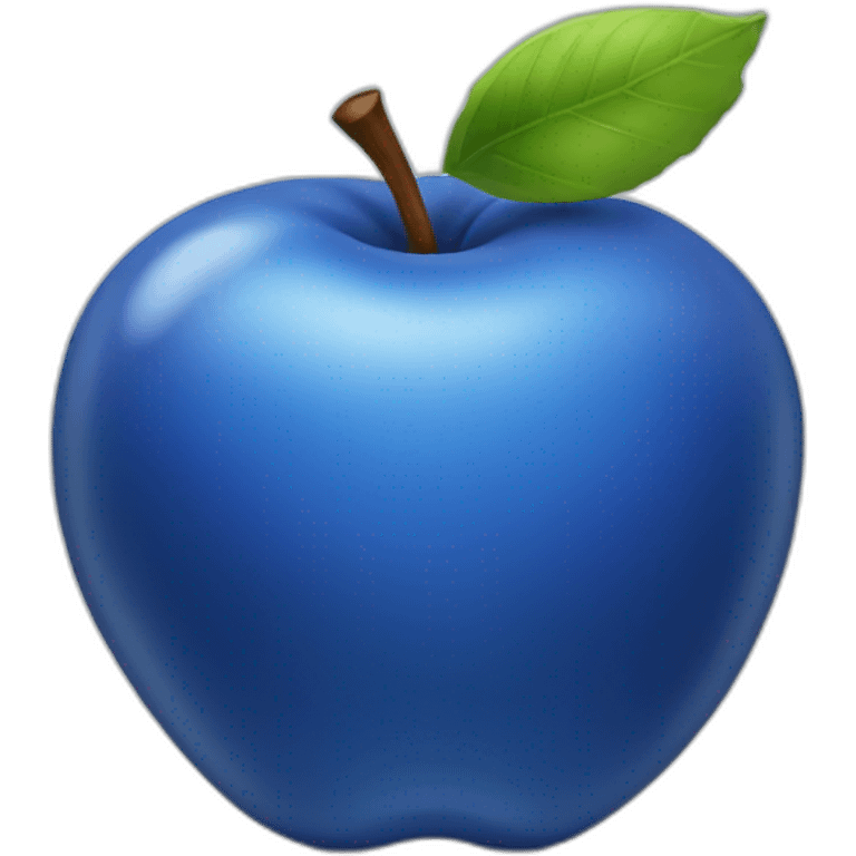 blue apple emoji