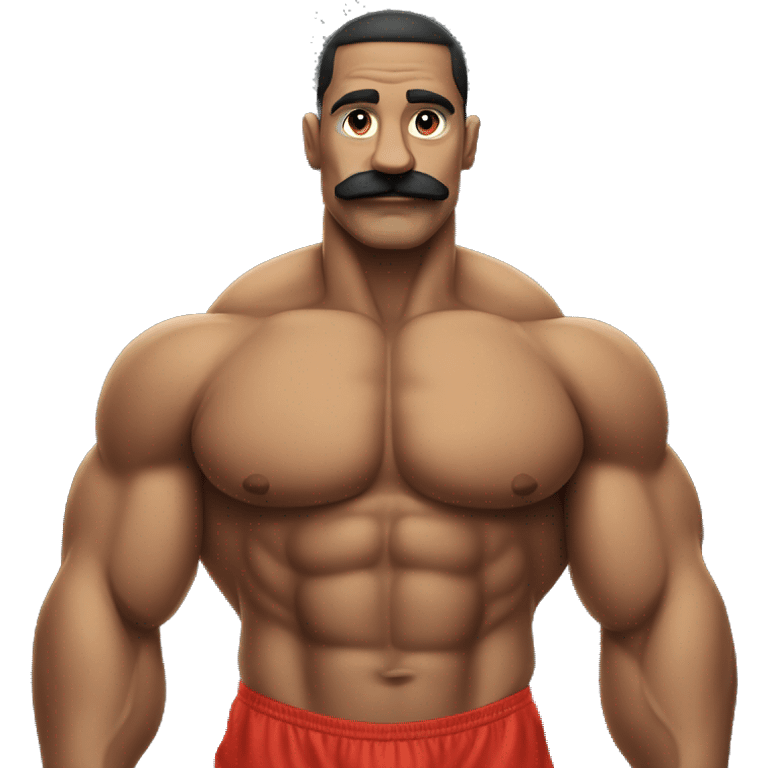 bodybuilder with the mustache emoji