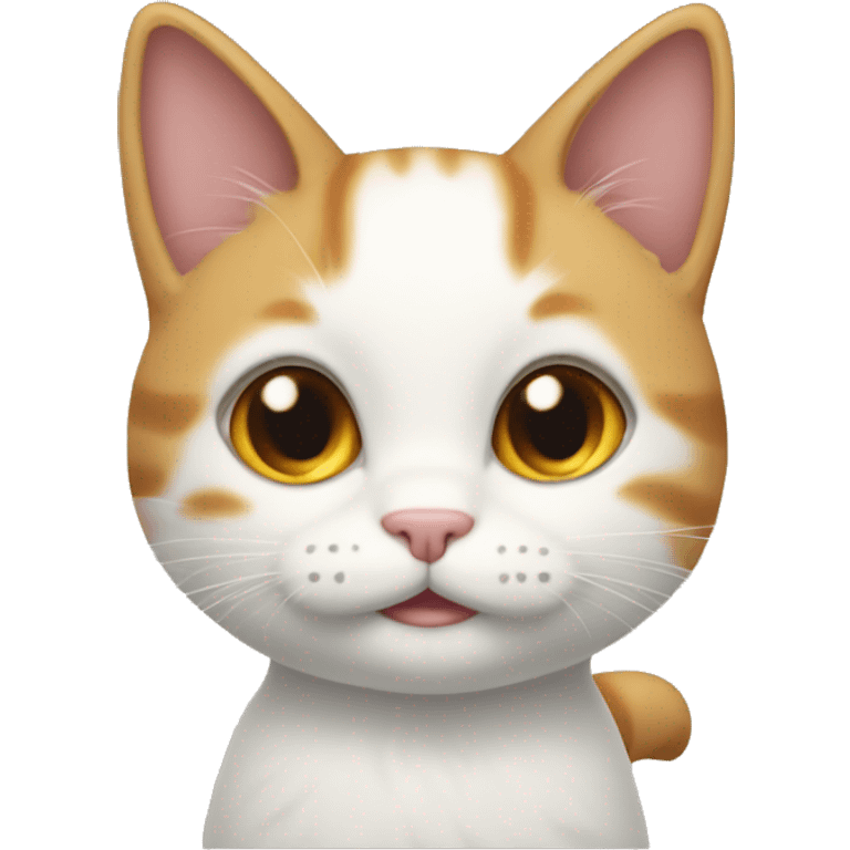 Shatland cat with standing ears is cute emoji