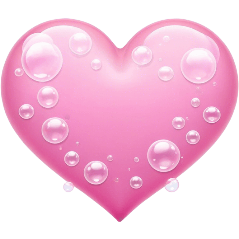 Pink heart with bubbles around it emoji