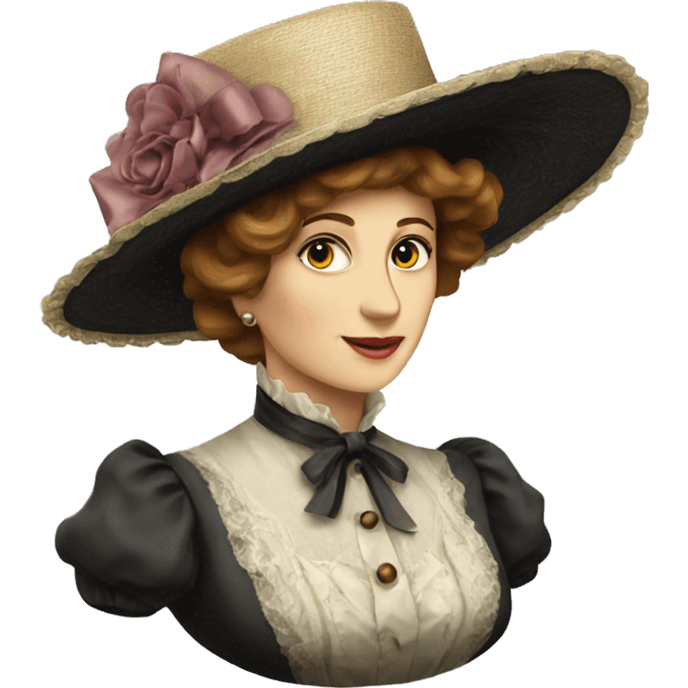 A big elegant victorian Woman’s hat emoji