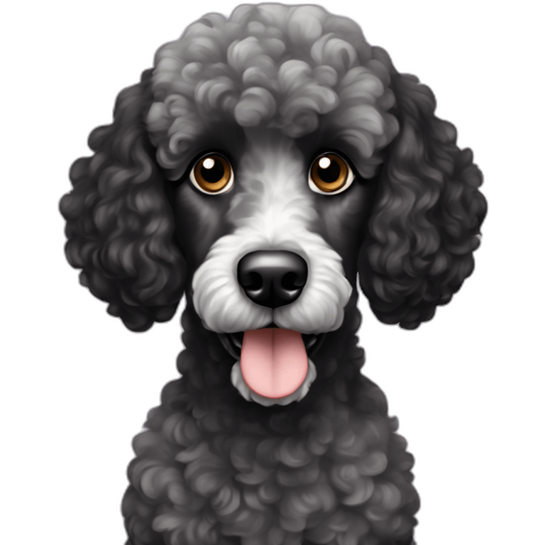 Black dark merle poodle emoji