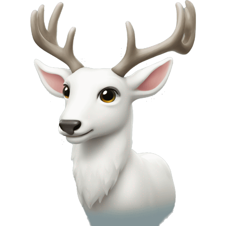 White deer  emoji