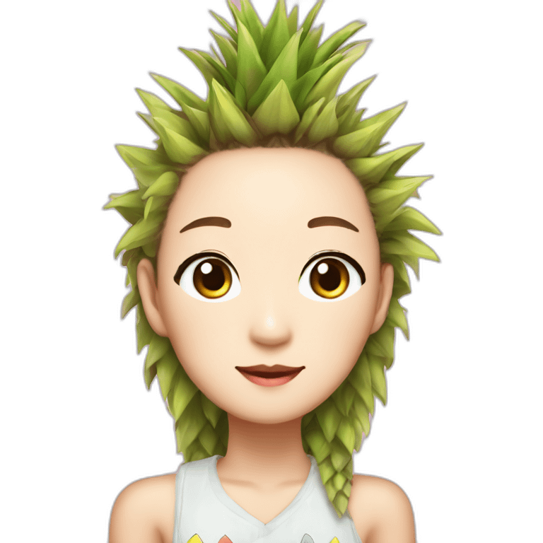 sandara park pineapple hair emoji