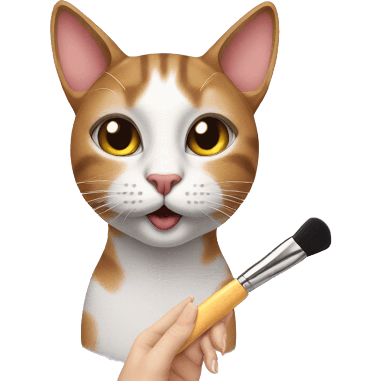 Cat applying makeup  emoji