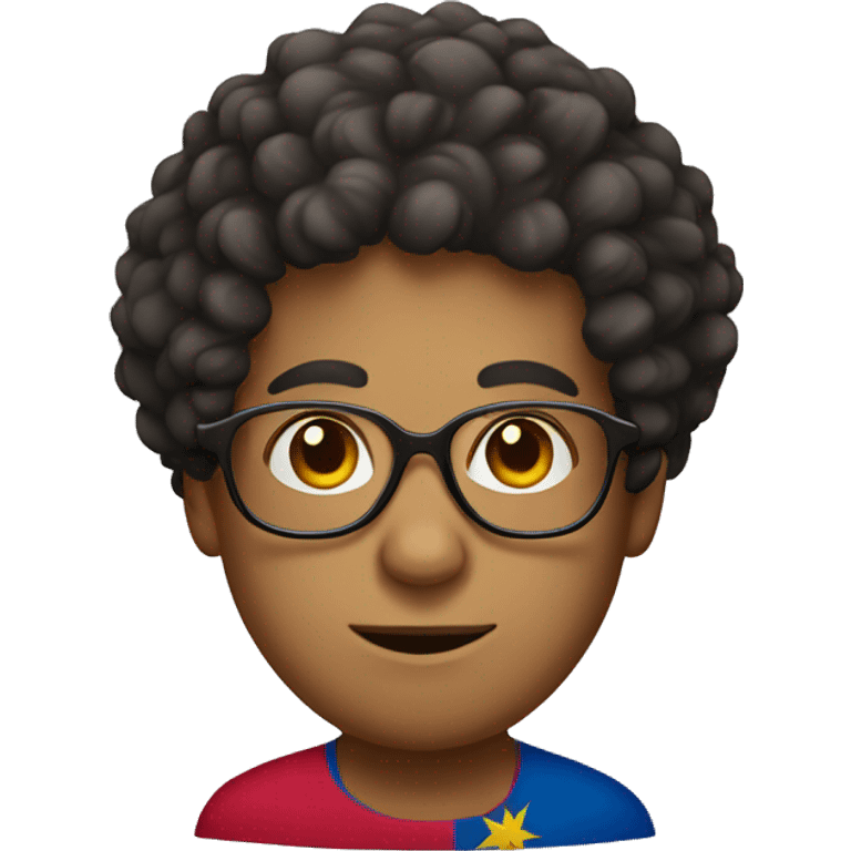 venezuela male with curly hair and glasses emoji