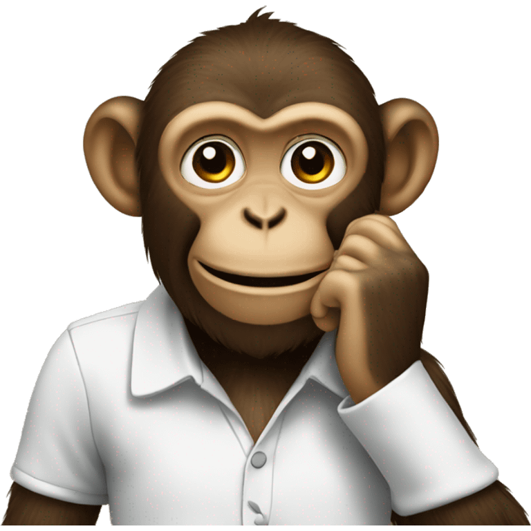 Monkey speaks on phone  emoji