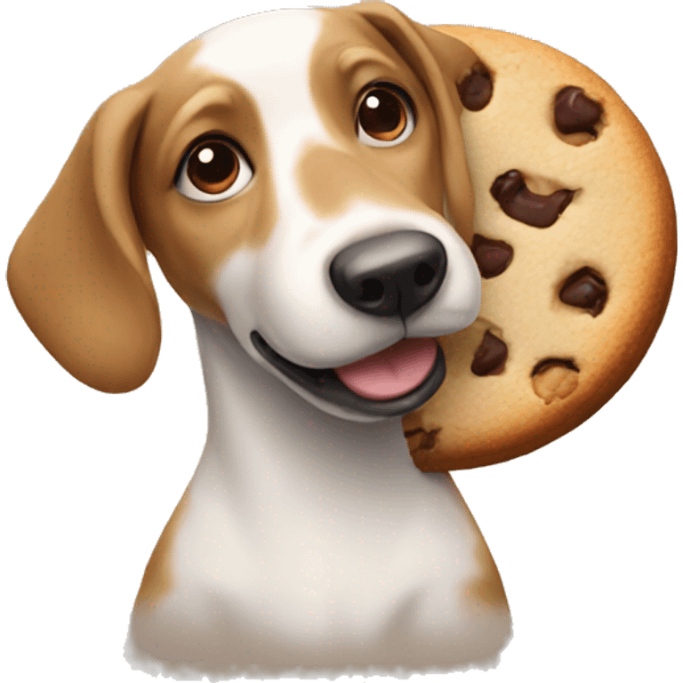 dog with a cookie emoji