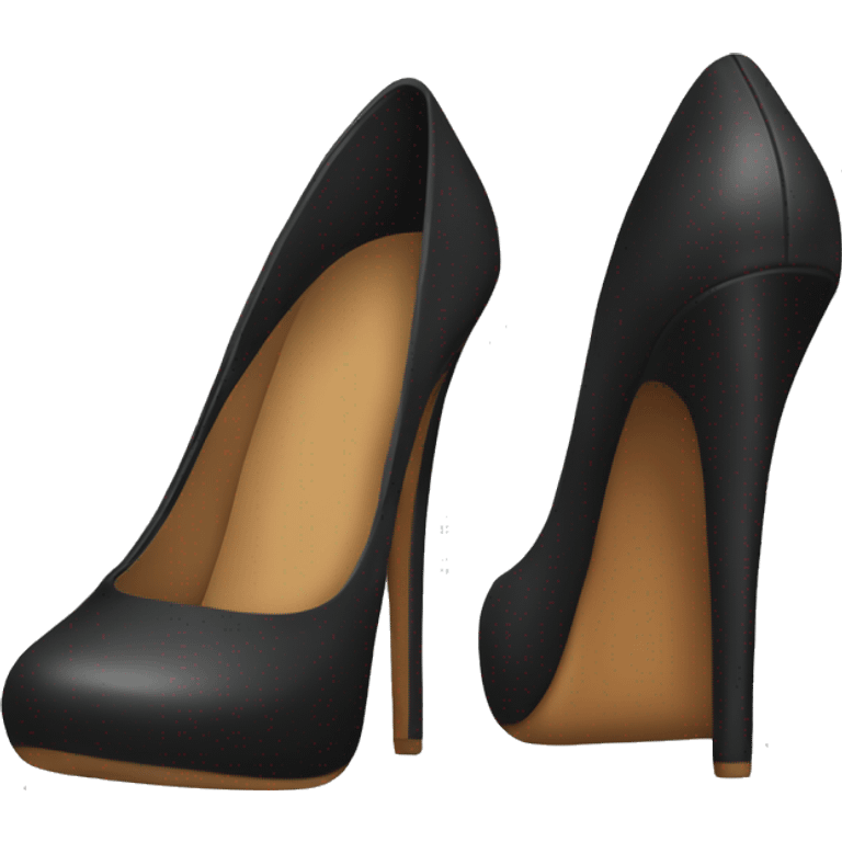 black women's high-heeled shoes emoji