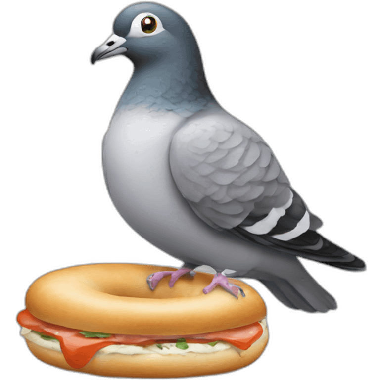 informal pigeon bagel emoji