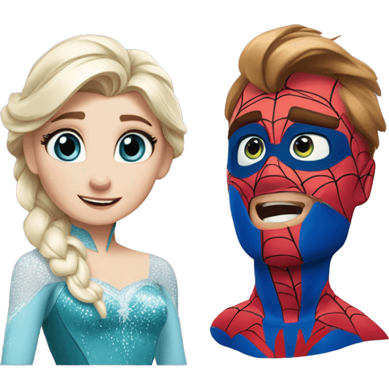 elsa and spider-man emoji