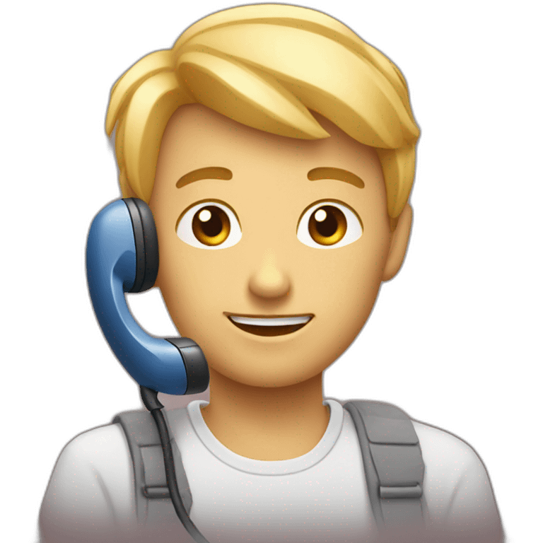 Chat qui tien un téléphone emoji