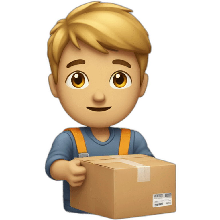 Sad courier delivering a package emoji