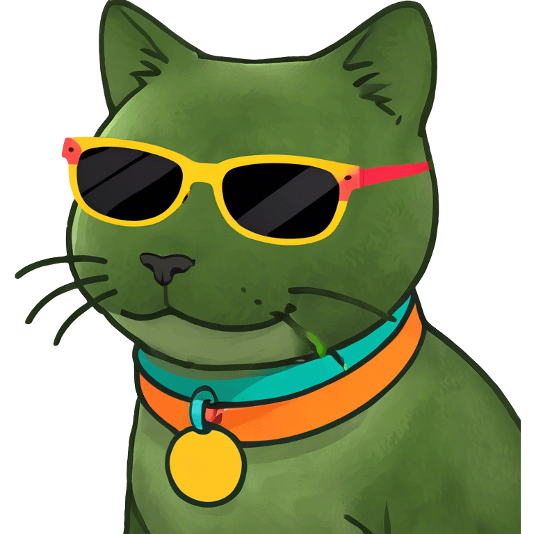 Cat with sunglasses emoji