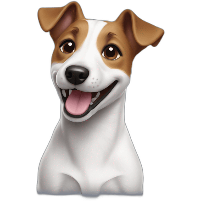 Jack Russell Terrier sonriendo emoji