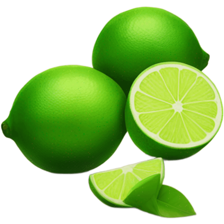 Limes on the ground in front of a supermarket  emoji