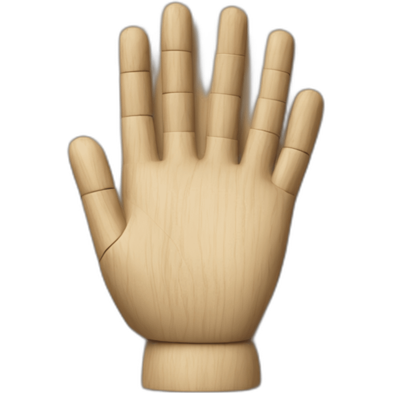 mannequin wood hand emoji