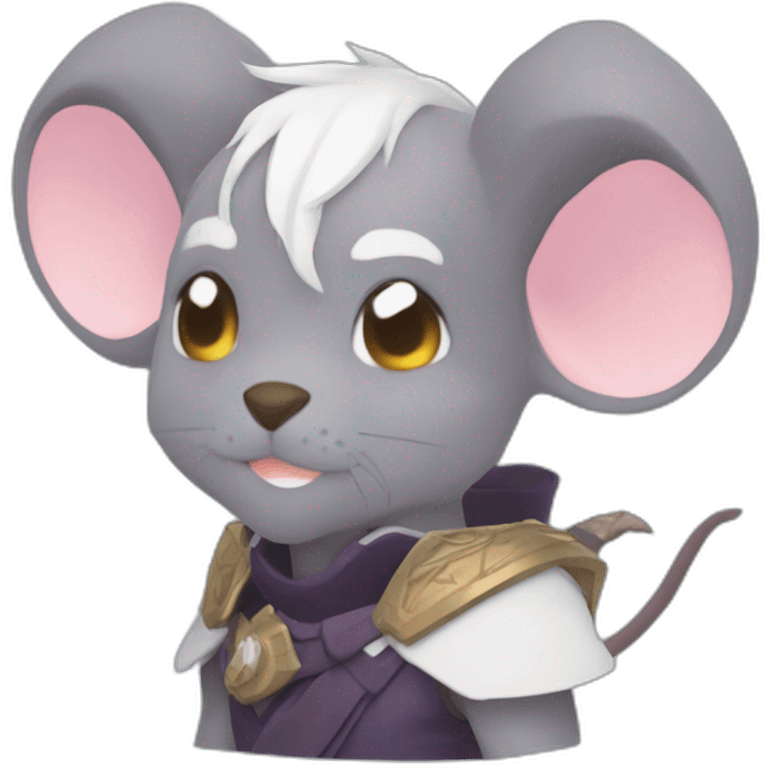 un rat sur un personnage de genshin impact emoji