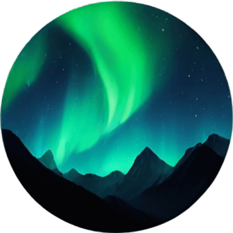 Aurora Borealis Circle Icon emoji