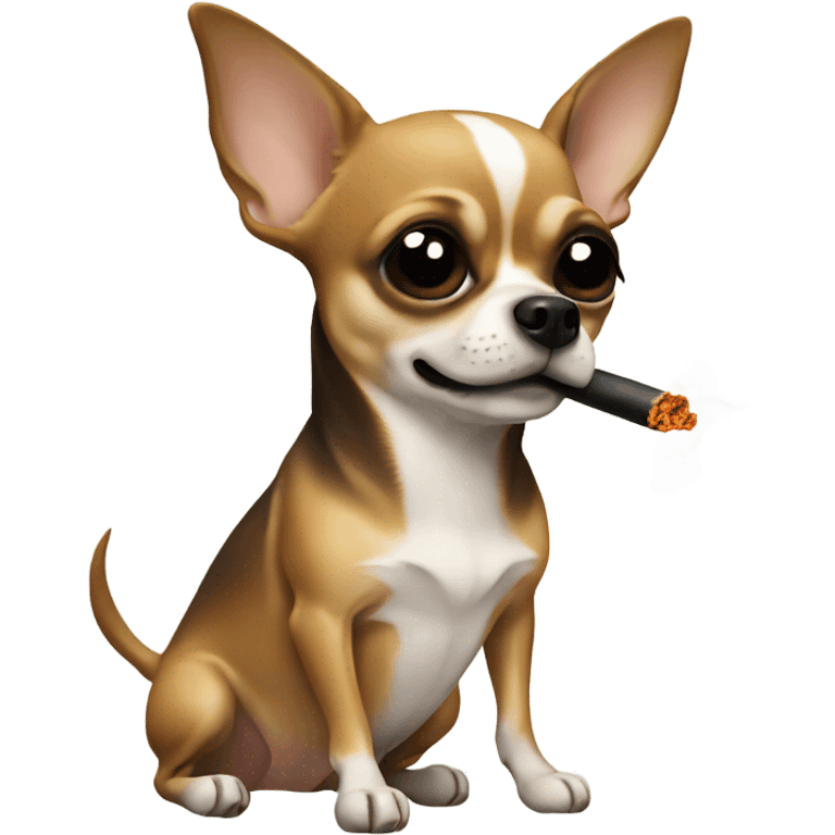 Chihuahua smoking emoji