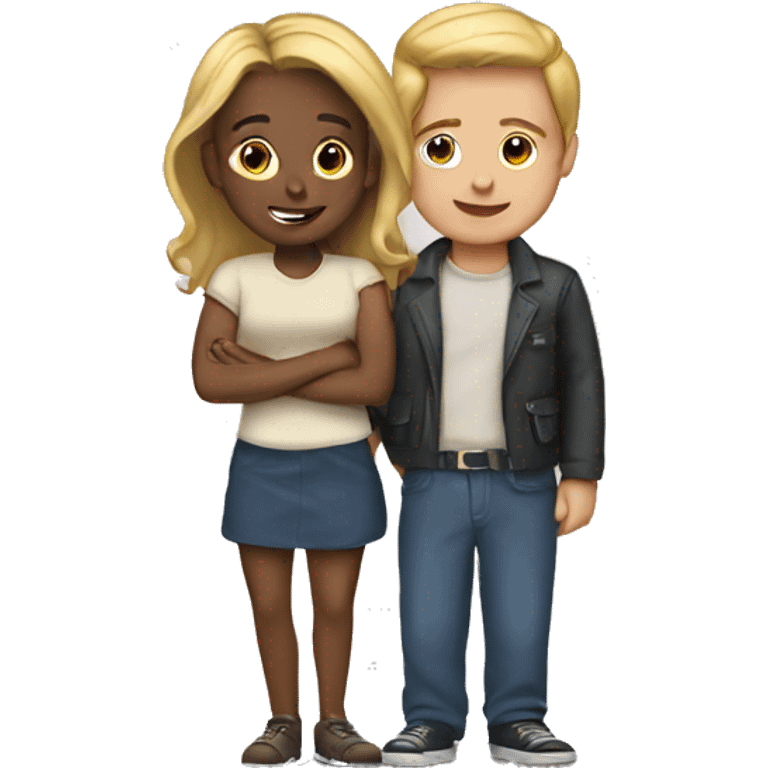 Girl and men emoji