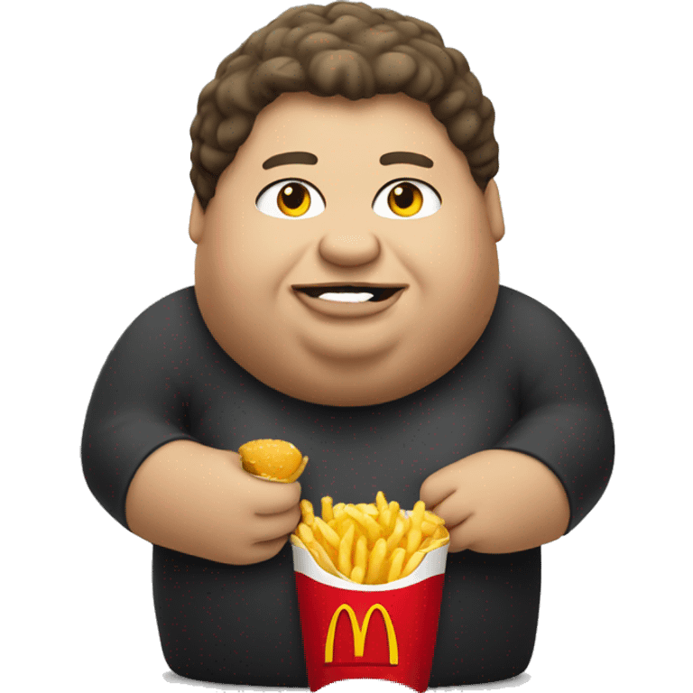 Fat person eating mcdonalds emoji