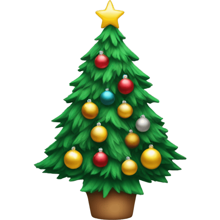 Christmas tree with ornaments emoji