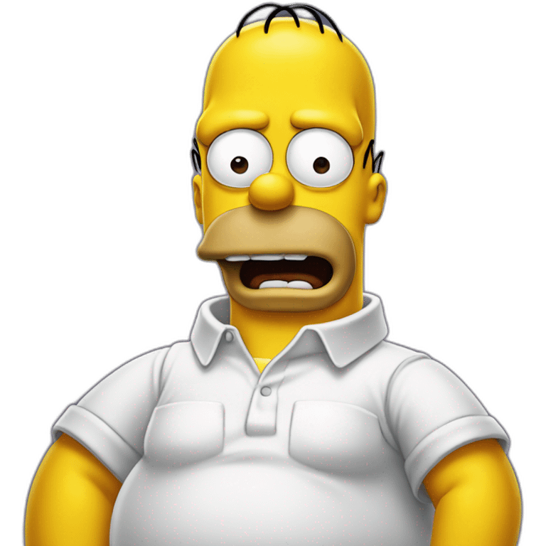 Homer Simpson obese shocked with big eyes emoji