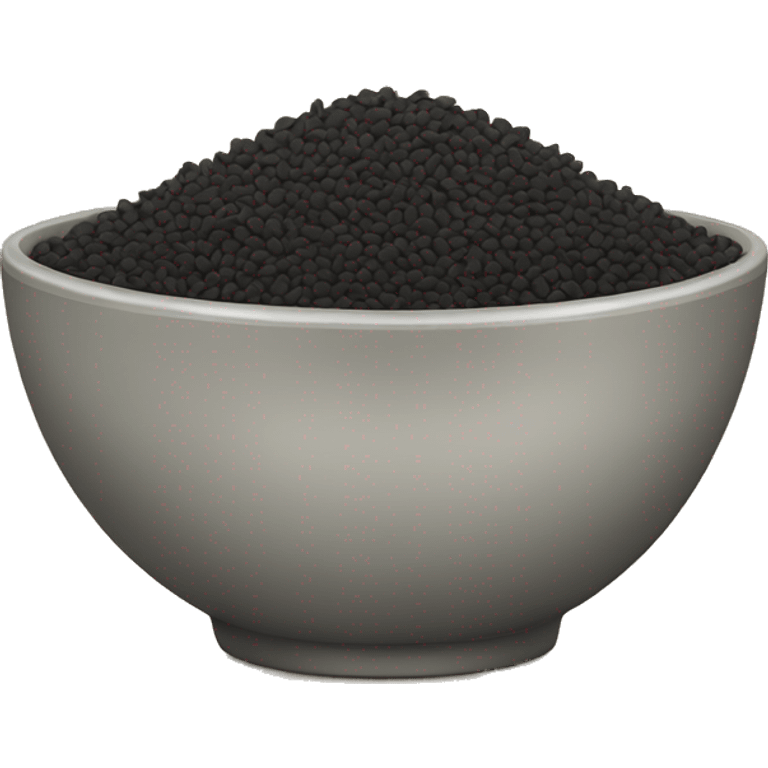 black sesame seeds in a bowl emoji