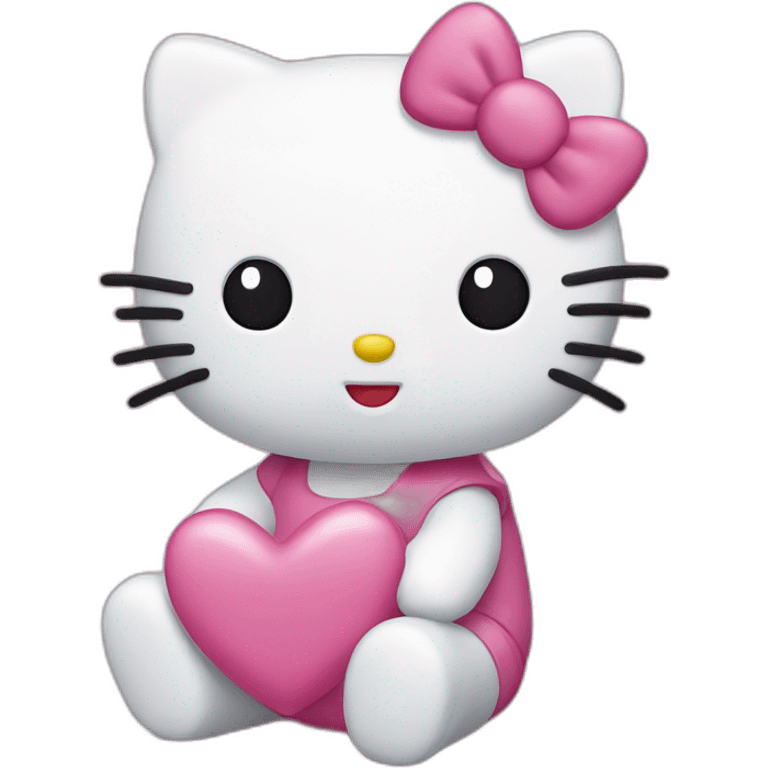 Hello kitty love emoji