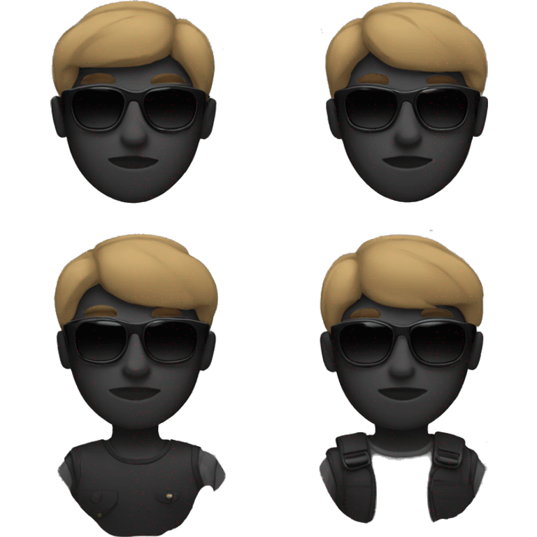 Black shades only emoji