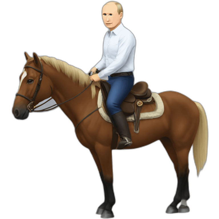 shirt less putin on horseback emoji