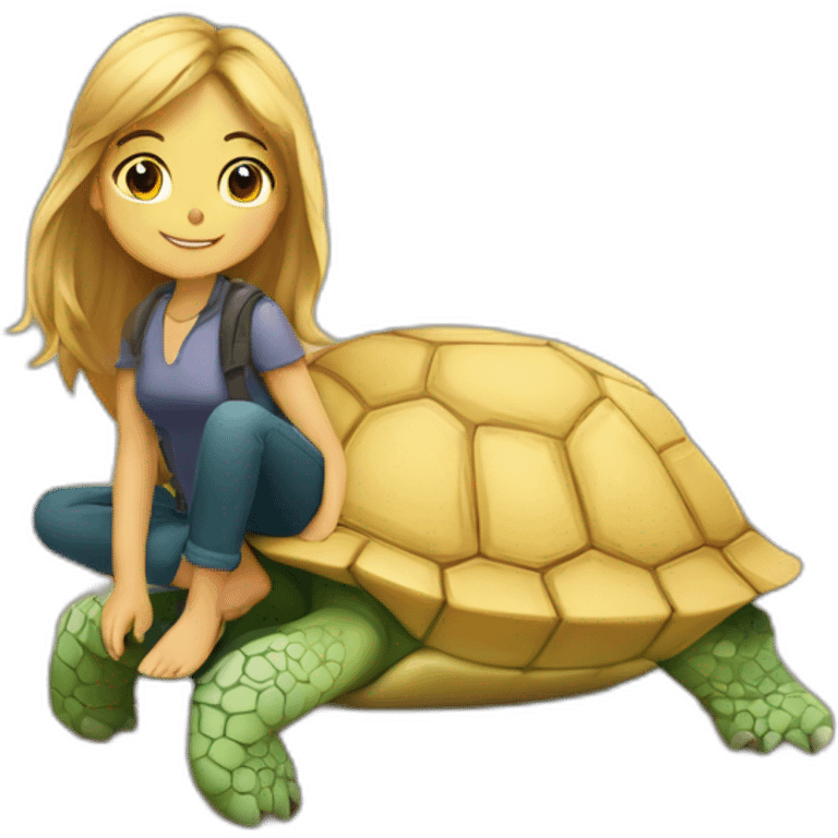 elea sur une tortue emoji