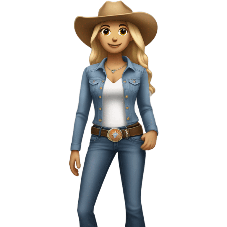 Light skin cow girl  emoji