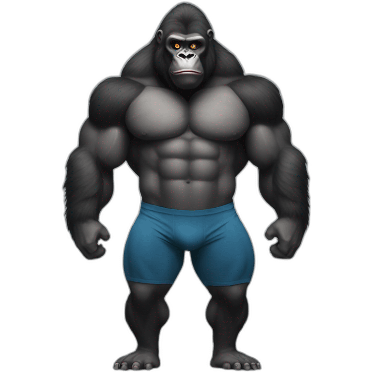 BODYBUILDER GORILLA WITH SUIT emoji