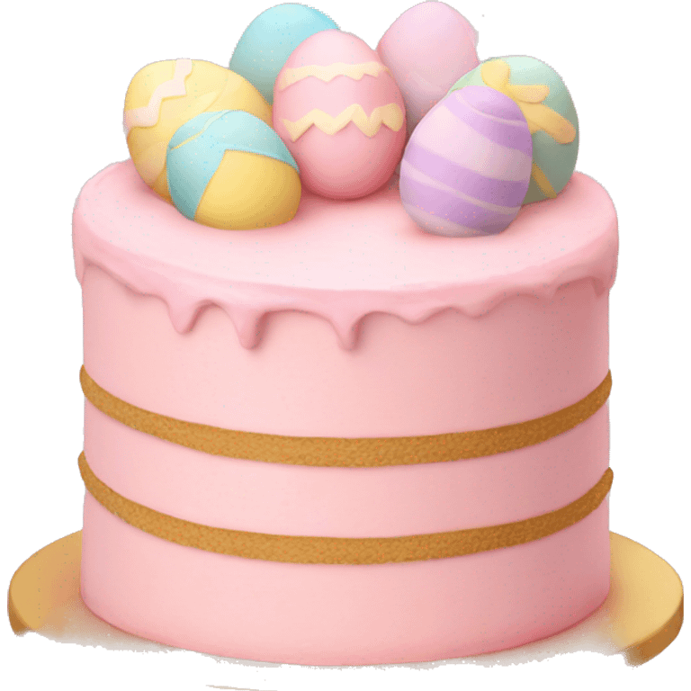 Easter pastel light pink cake emoji