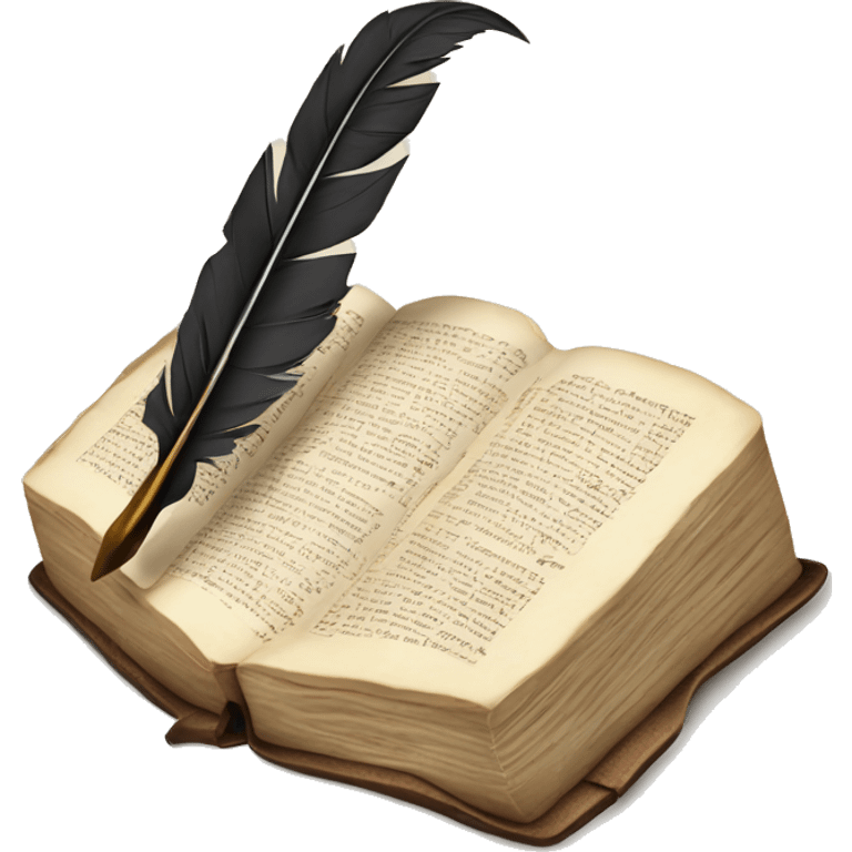 Bible with a quill and ink emoji