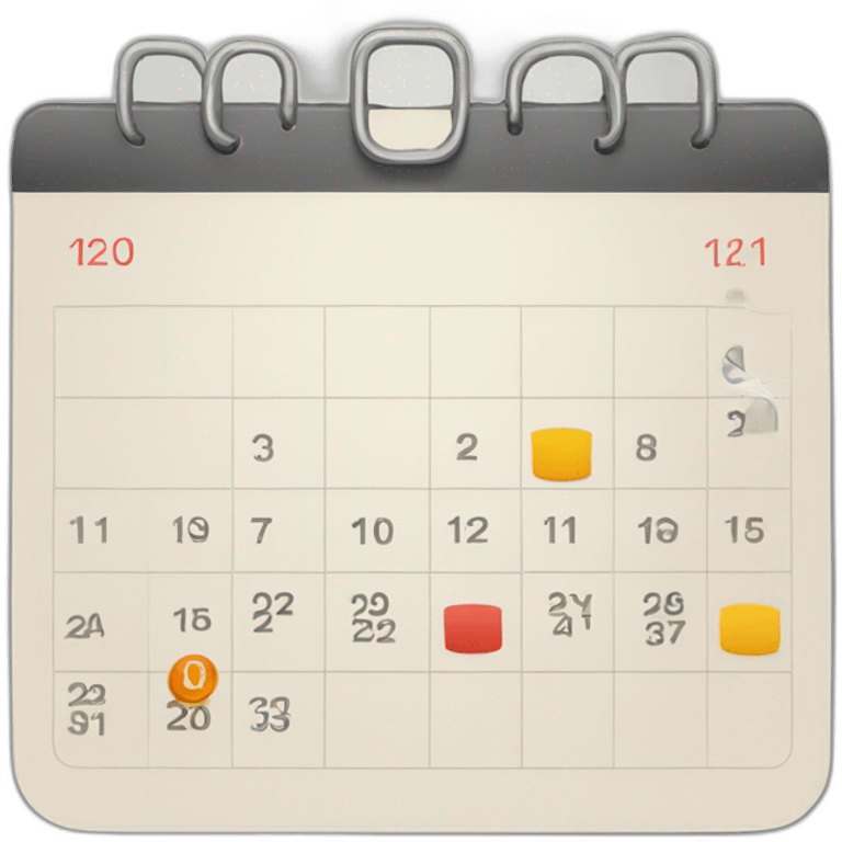 Calendar with checkbox emoji