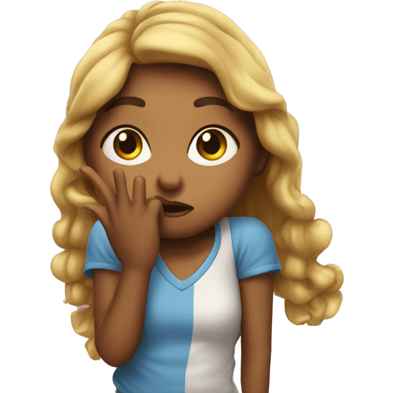 girl blowing kiss emoji