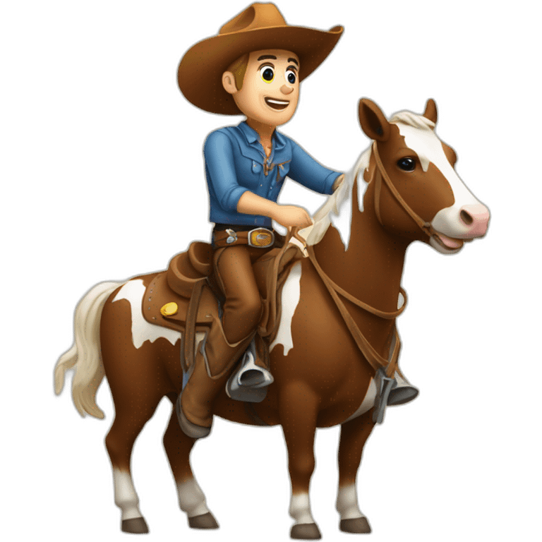 Cowboy sur vache emoji