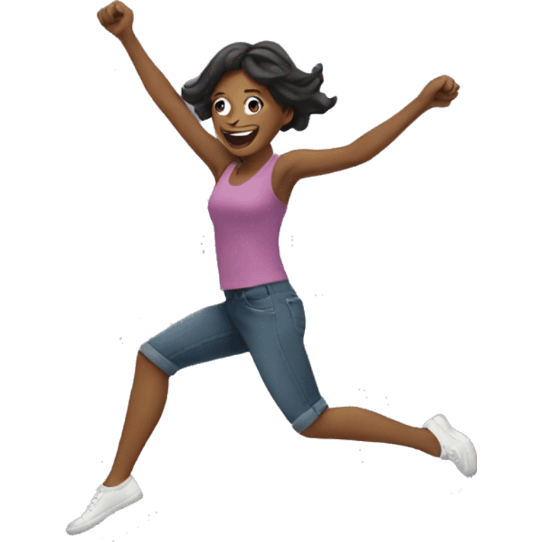 Woman jumping  emoji