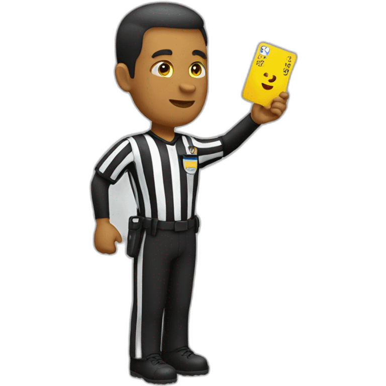 referee holding yellow card emoji