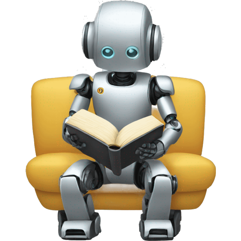  robot reading a book emoji