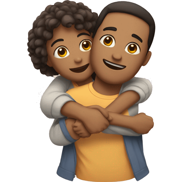 two friends hugg emoji