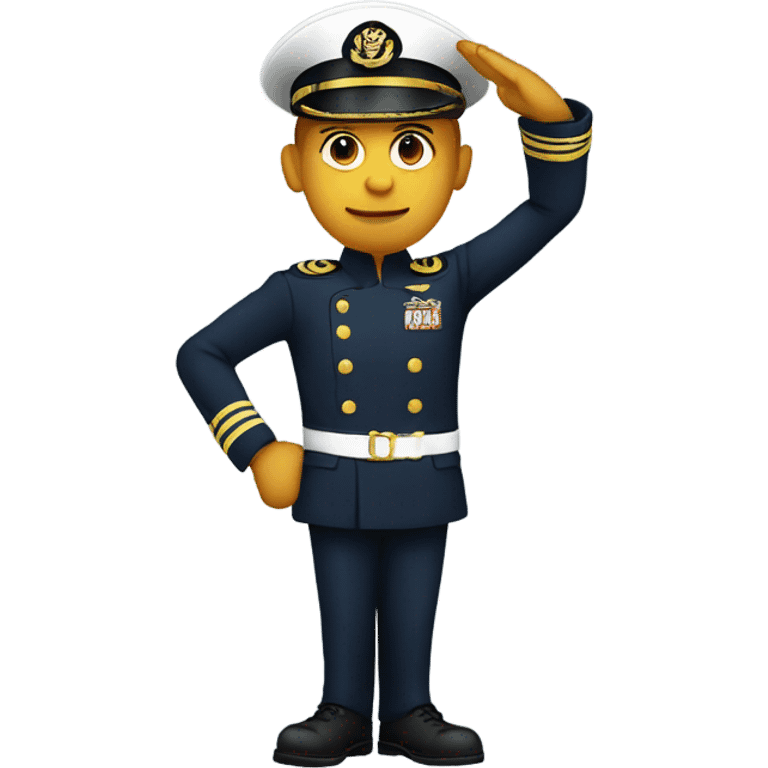 Captain ship saluting emoji