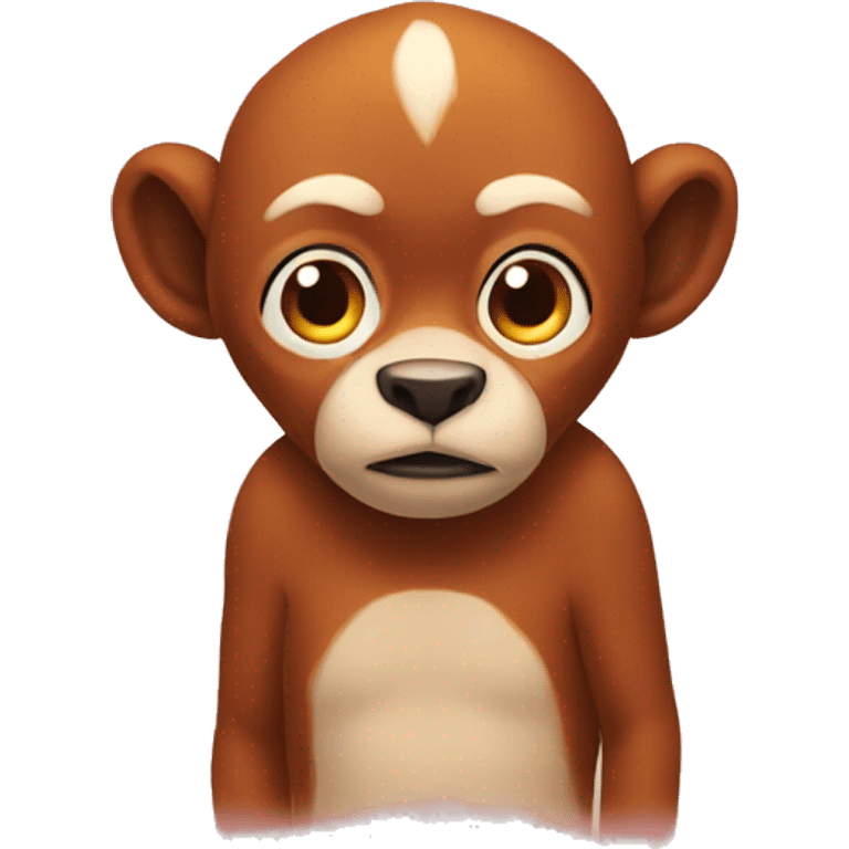 Singe maigre roux emoji